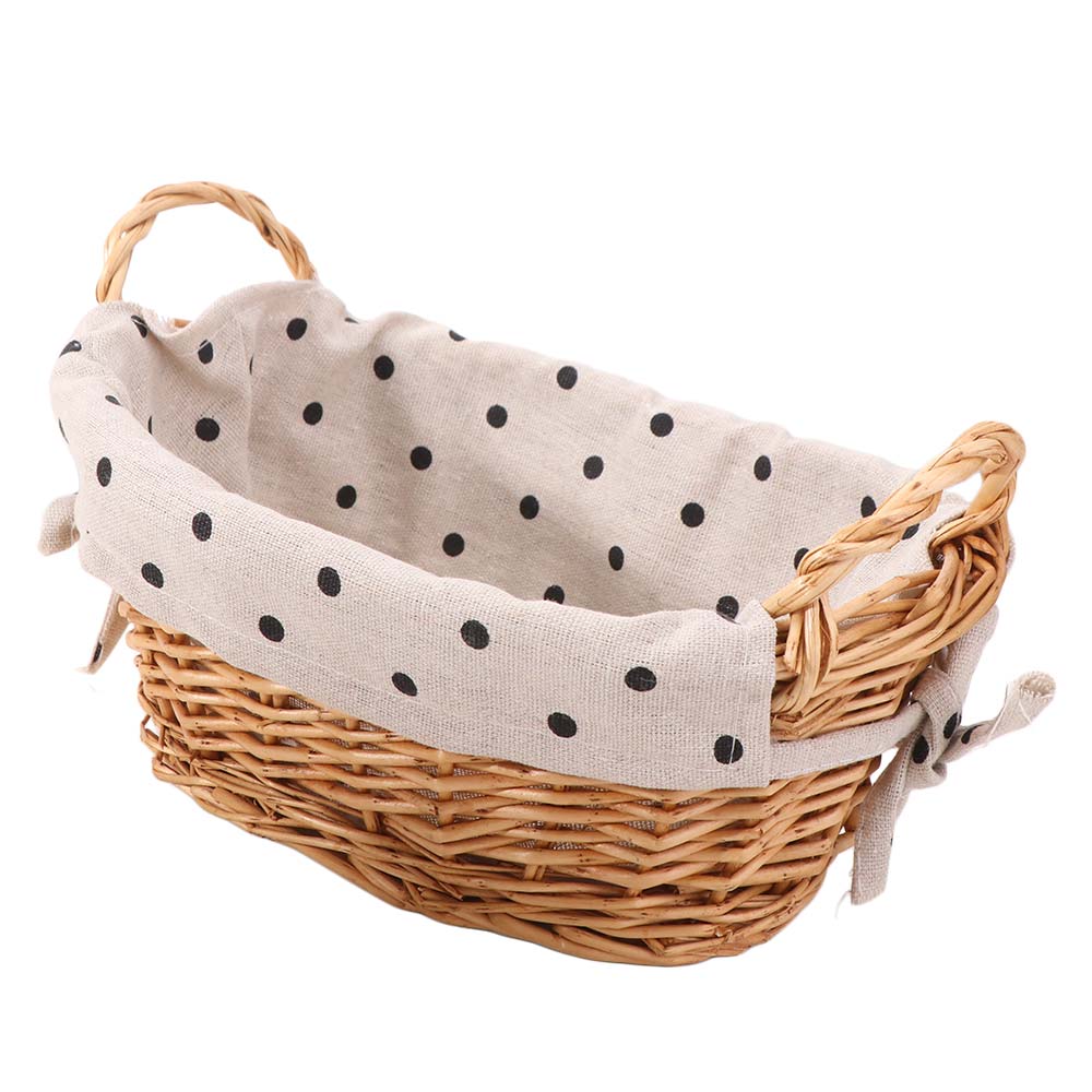 Rattan Tray Handle - Vintage Fabric Rattan Storage Baskets Decorative