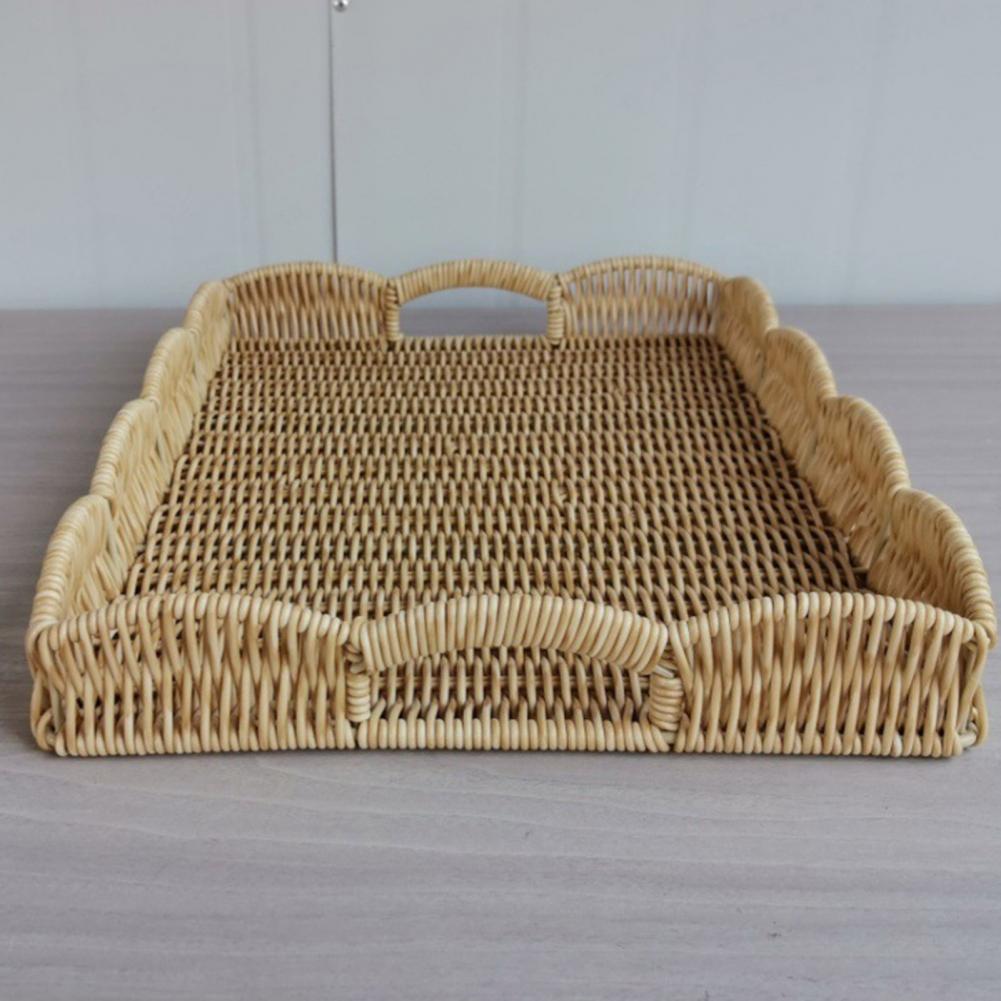 Rattan Tray Handle - Kitchen Countertop Organization Storage Organizer Retro