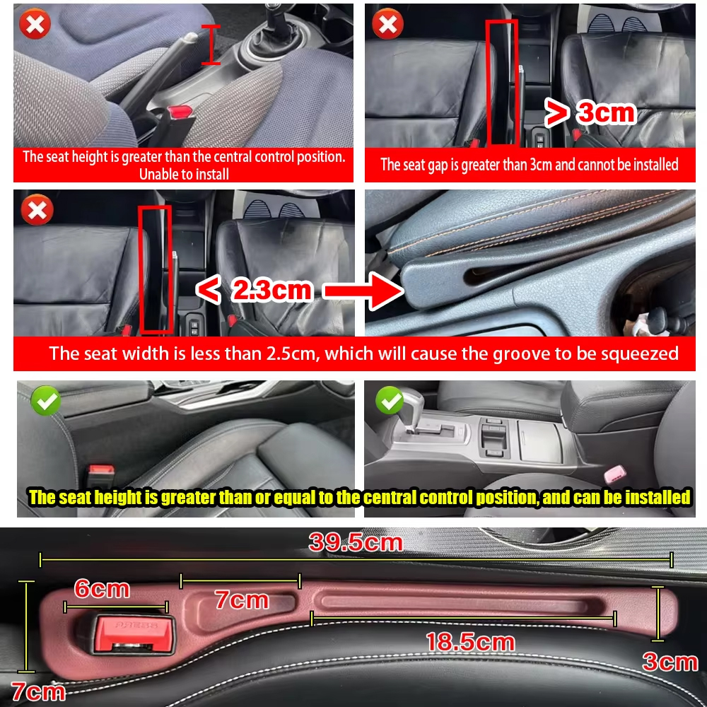 2pcs Car Seat Gap Filler, Dual - Interior Design Co review and price