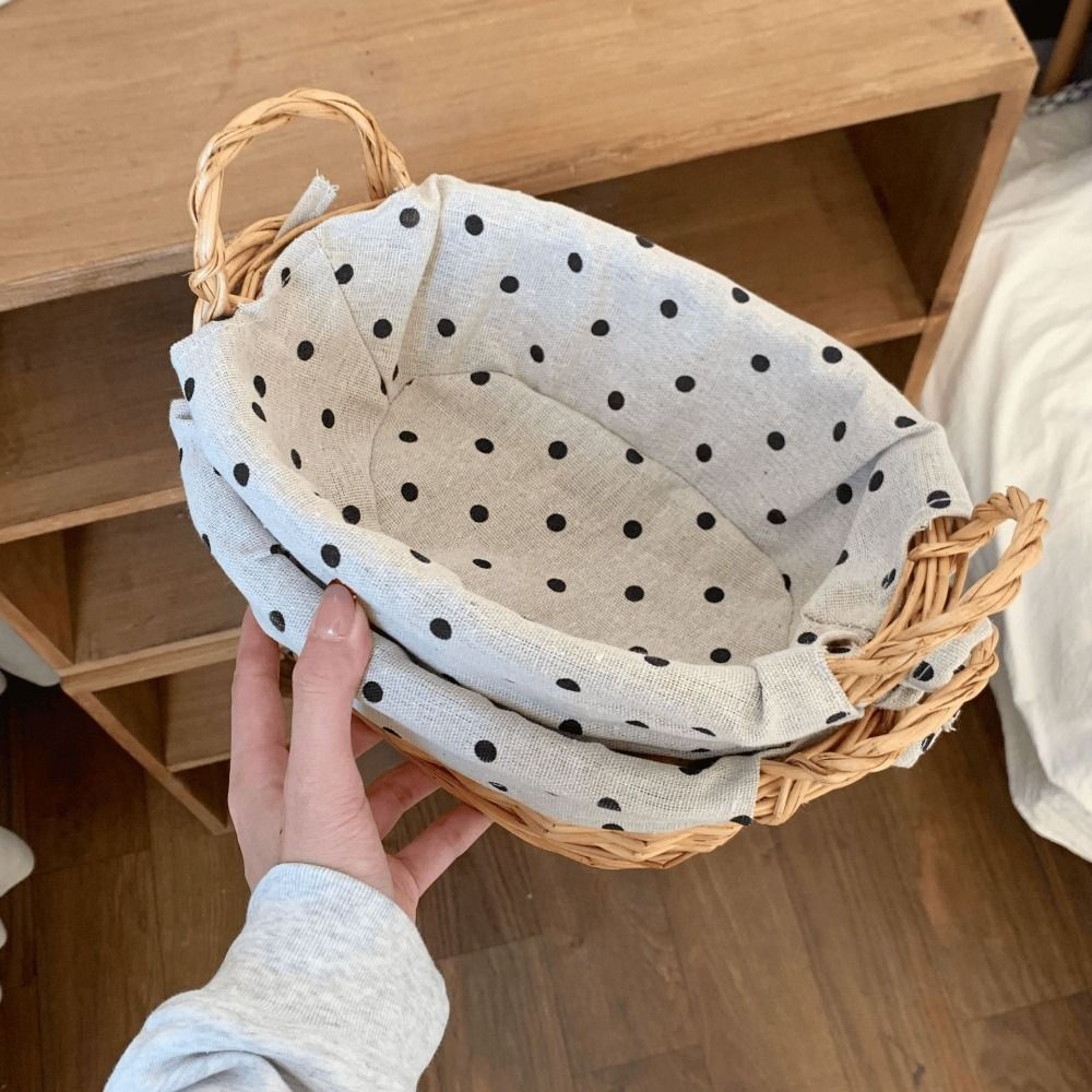 Vintage Fabric Rattan Storage  - Rattan Tray Handle review and price