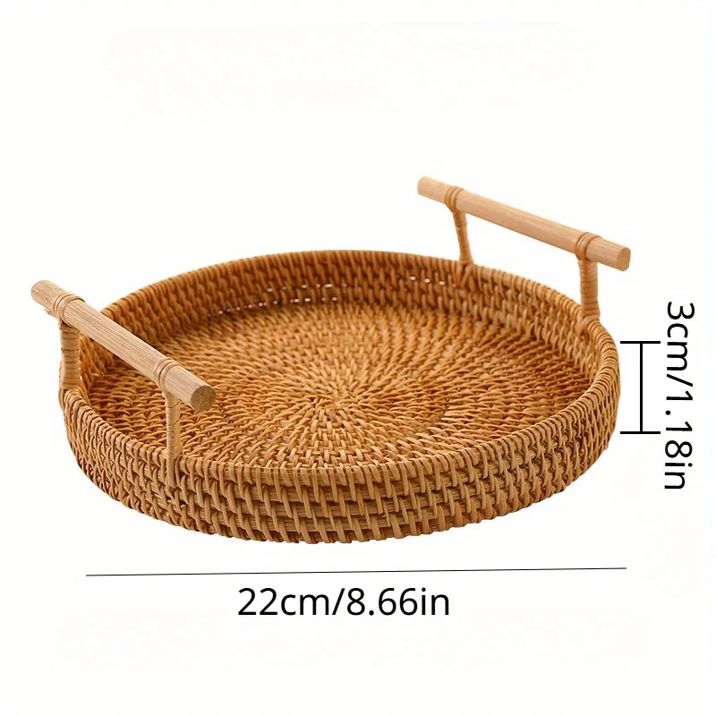 Basket, Handmade Wicker Servin - Rattan Tray Handle review and price