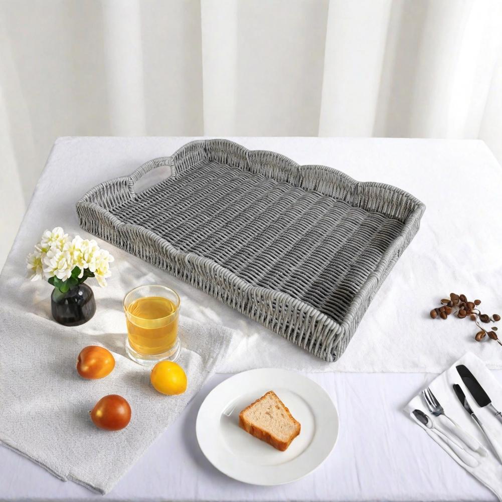 Kitchen Countertop Organizatio - Rattan Tray Handle review and price