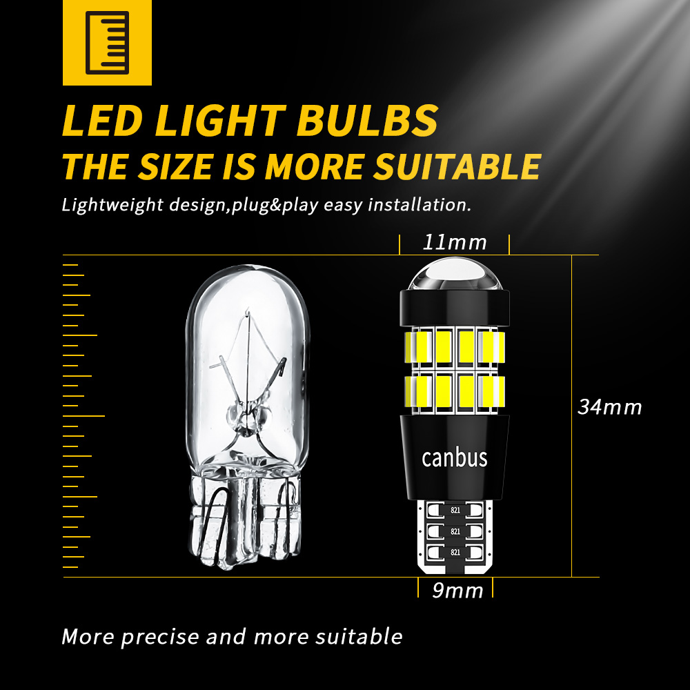 DXZ 2PCS W5W T10 LED Bulbs Len - Interior Design Icon review and price