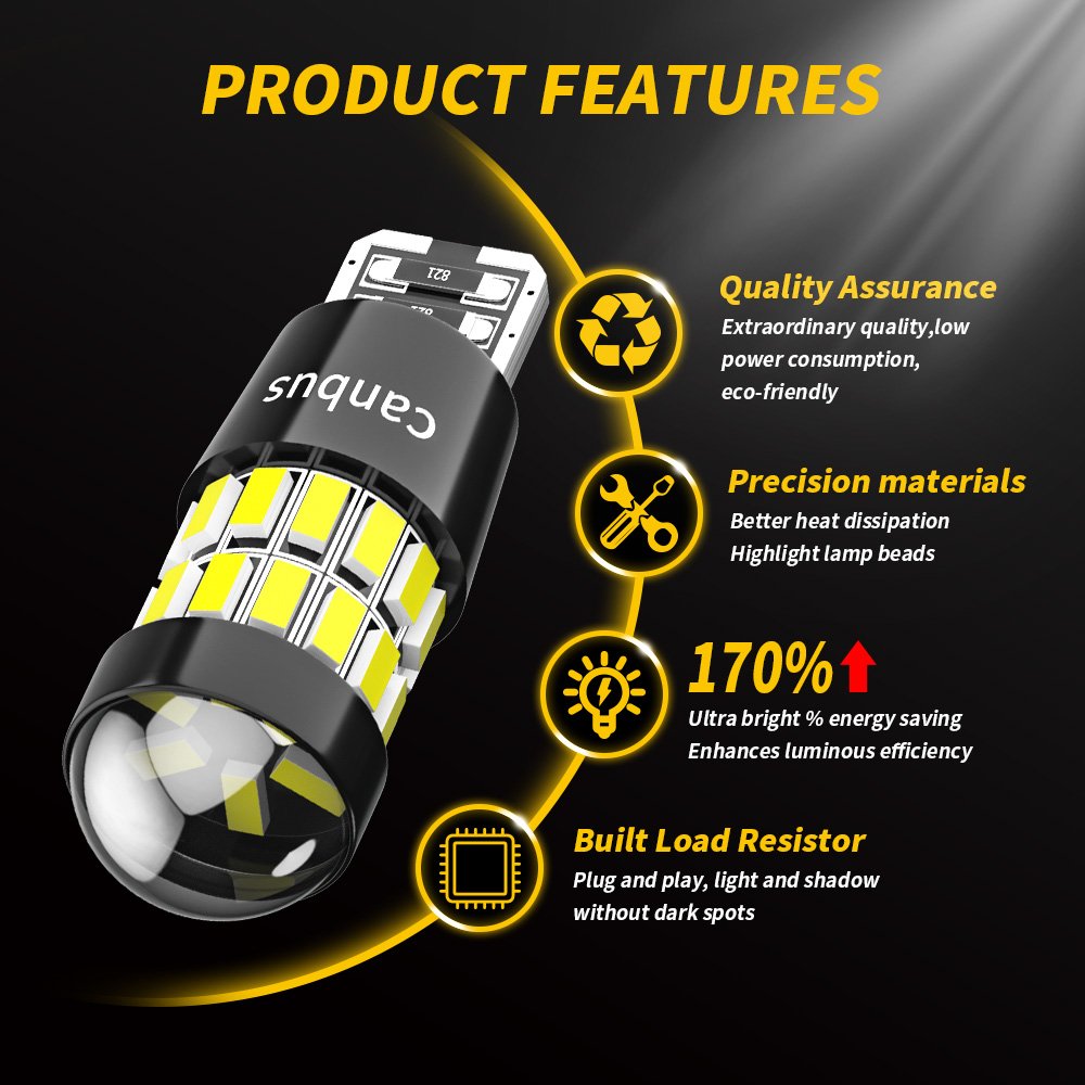 DXZ 2PCS W5W T10 LED Bulbs Len - Interior Design Icon review and price
