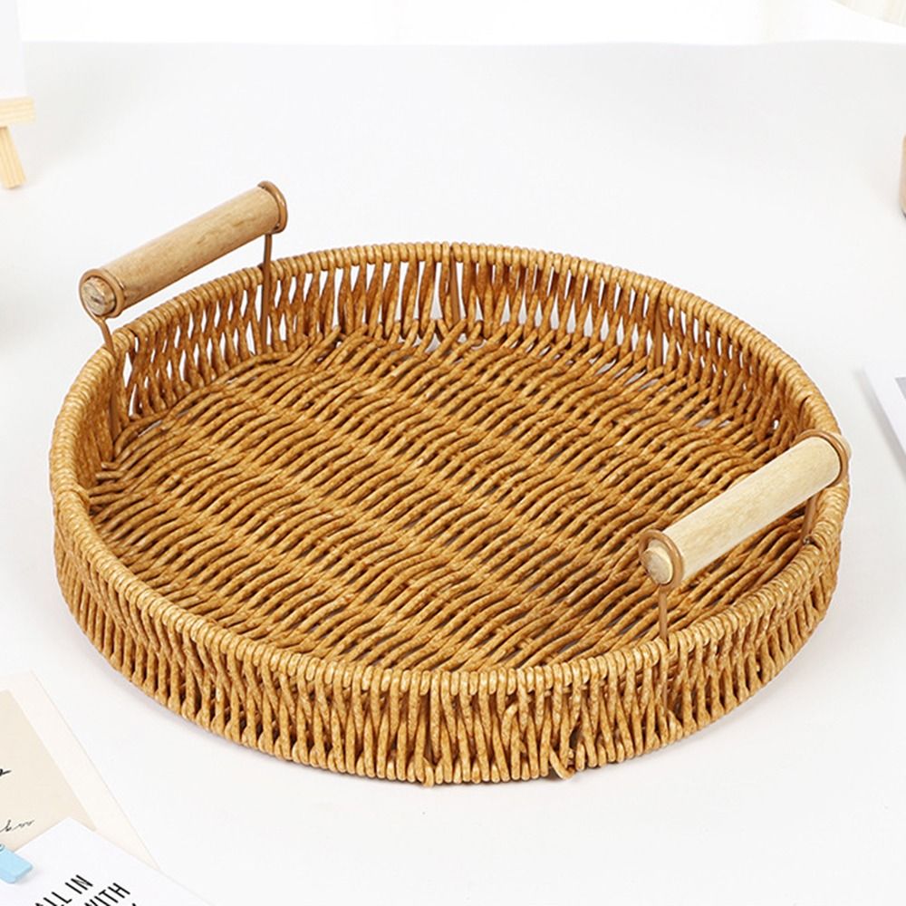 1Pcs Breakfast Bread Food Hand - Rattan Tray Handle review and price