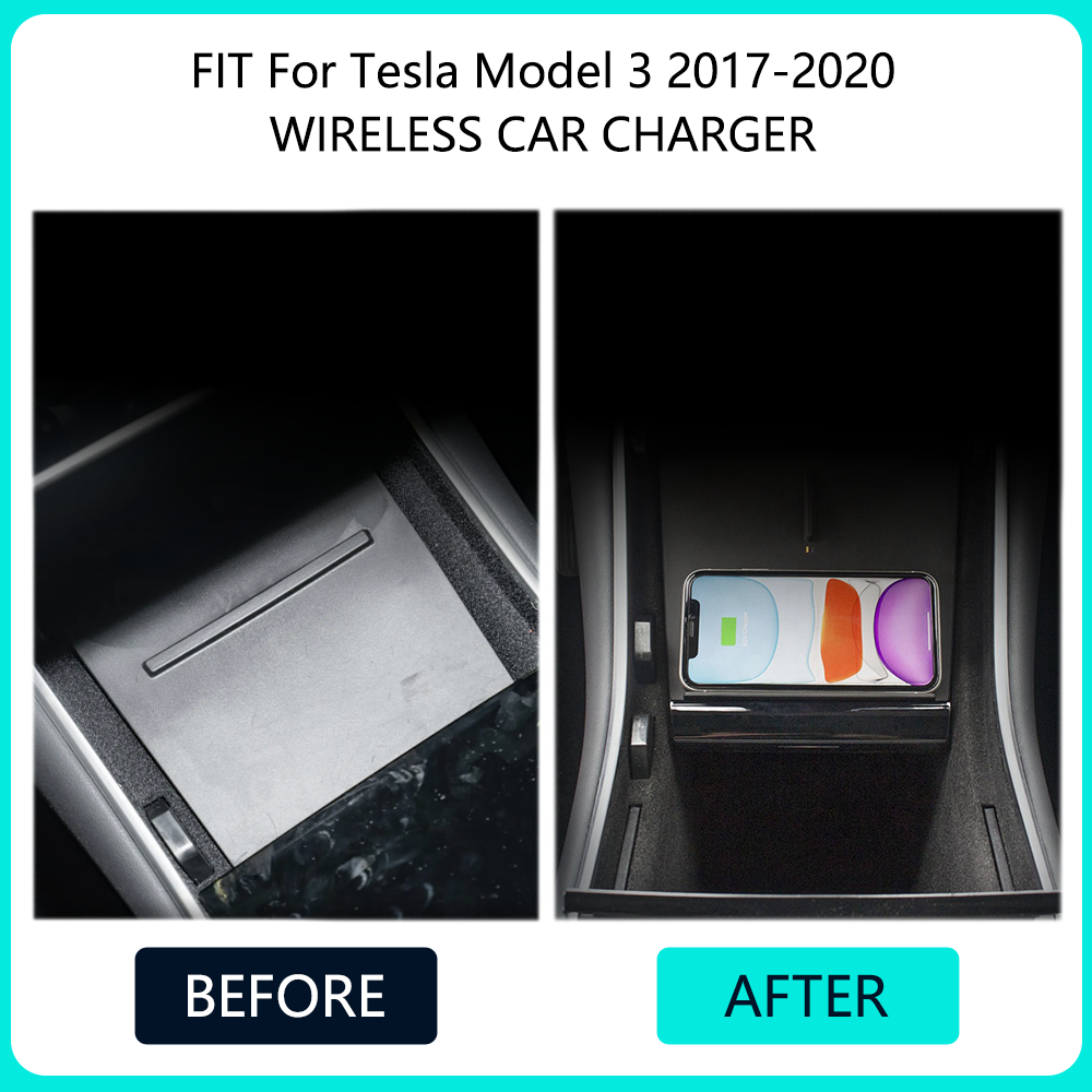15W Wireless Charger For Tesla - Interior Design Mockup review and price