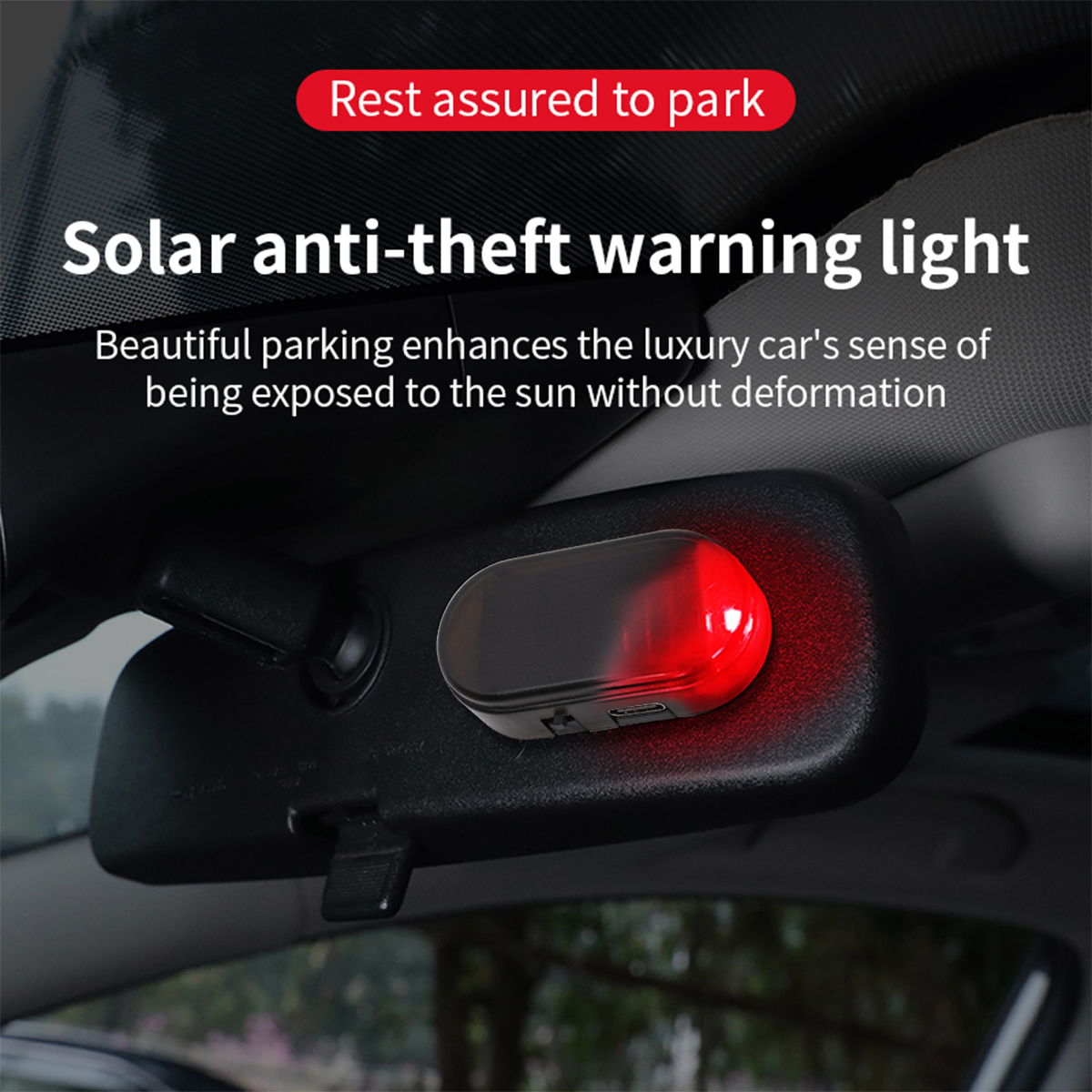 Car Mini LED Solar Warning Lig - Interior Design Icon review and price