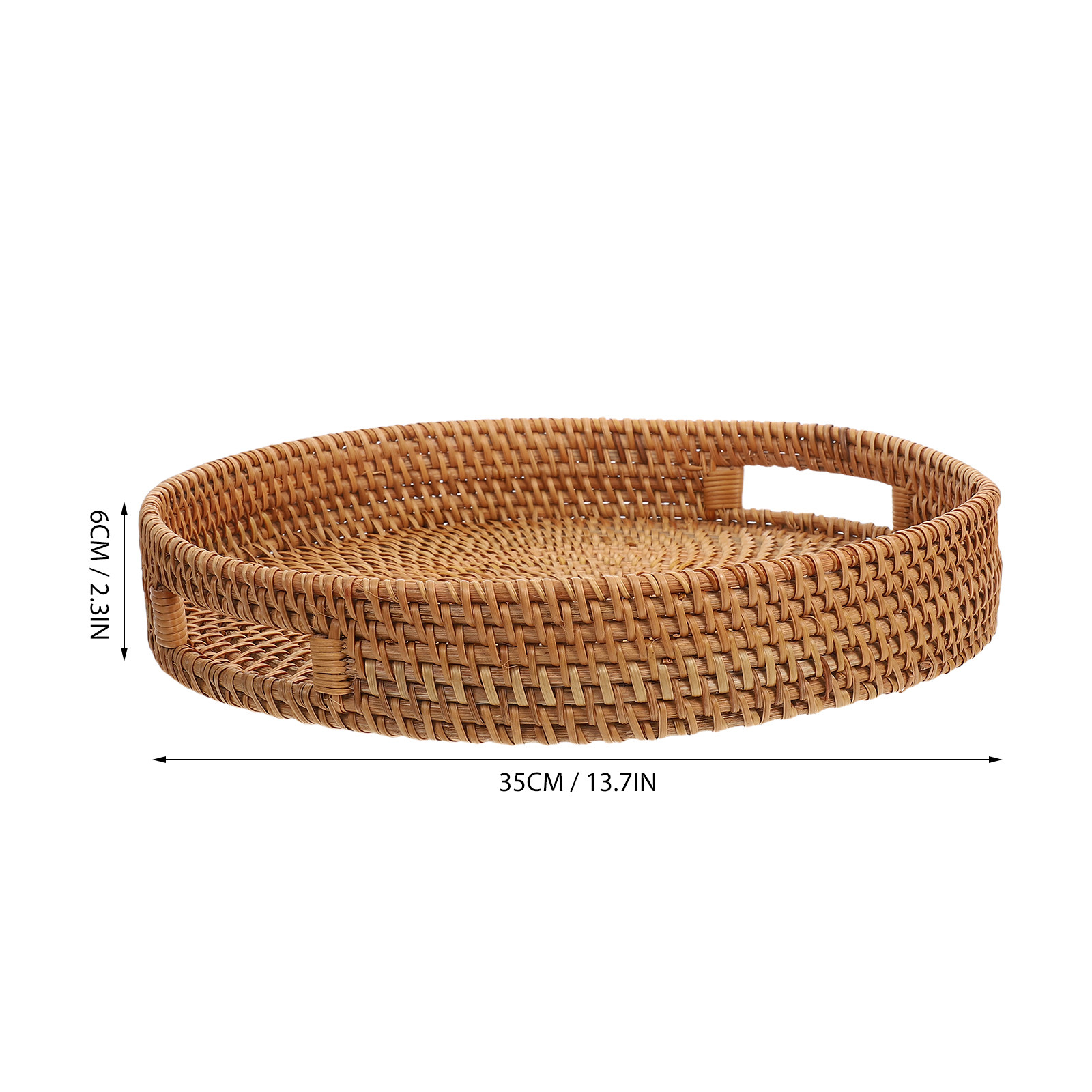 Round Rattan Tray Handwoven Ho - Rattan Tray Handle review and price