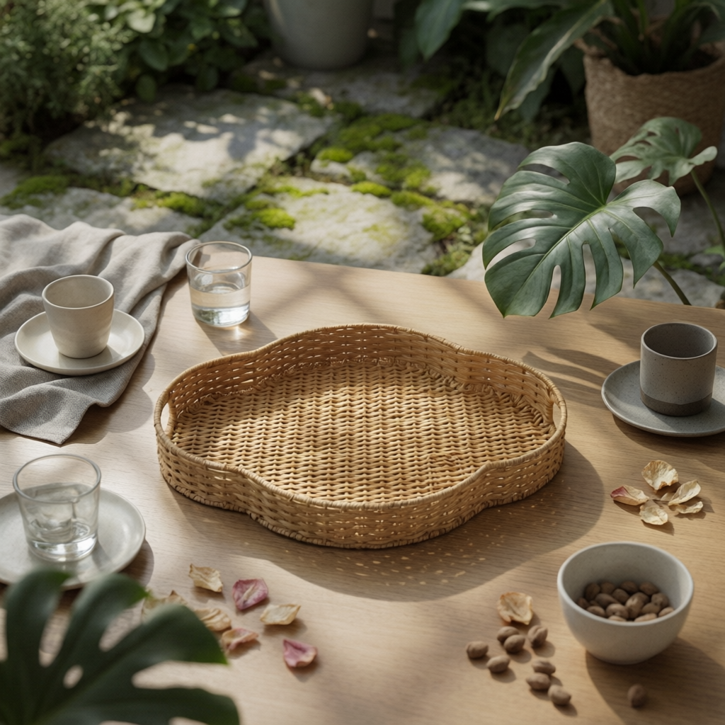 Wicker Tray with Handles Handw - Rattan Tray Handle review and price