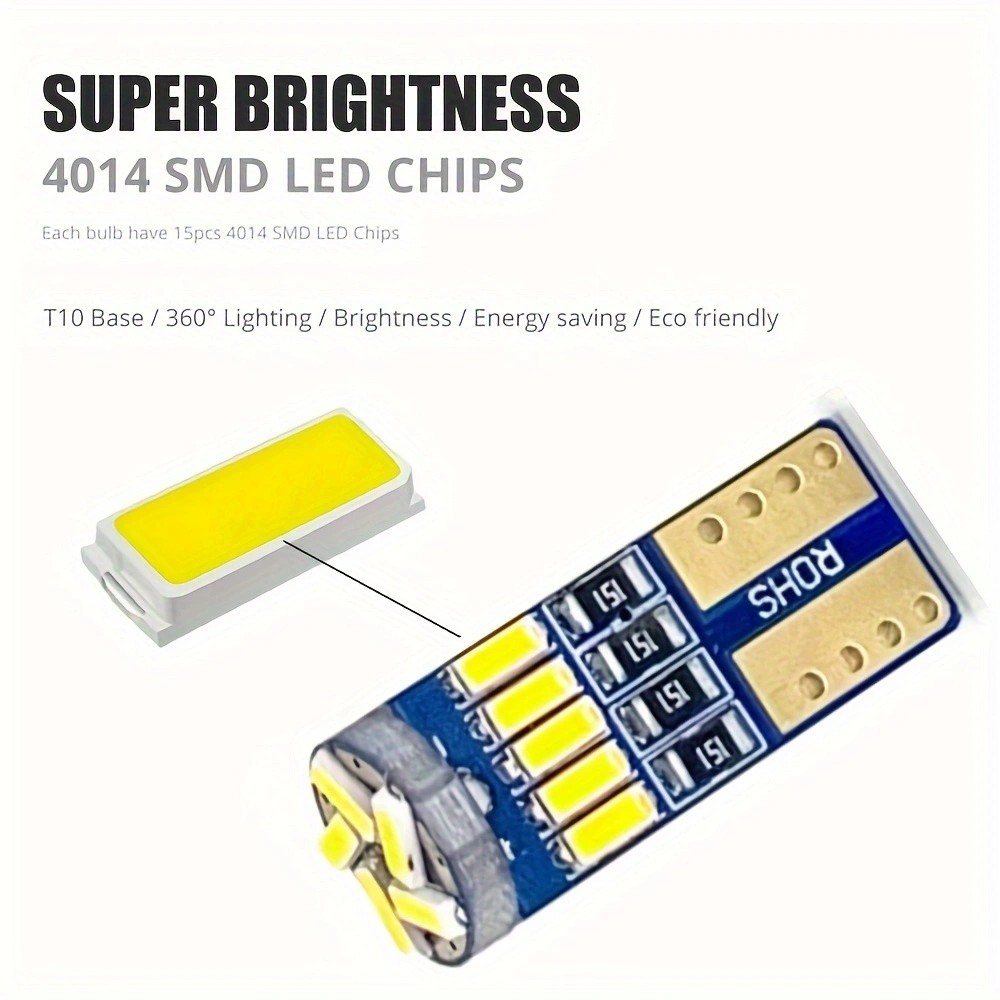 10pcs Car Led Light T10 4014 1 - Interior Design Icon review and price