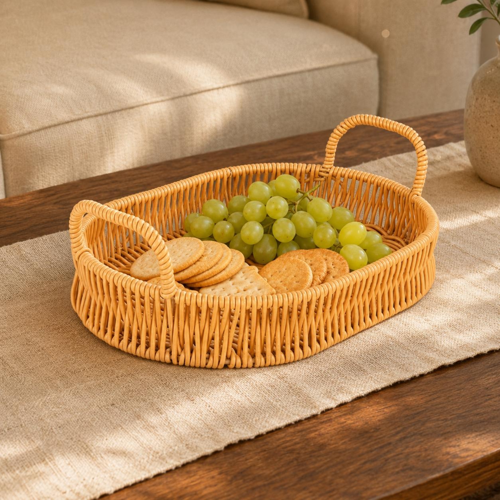 Woven Serving Tray Loop Handle - Rattan Tray Handle review and price