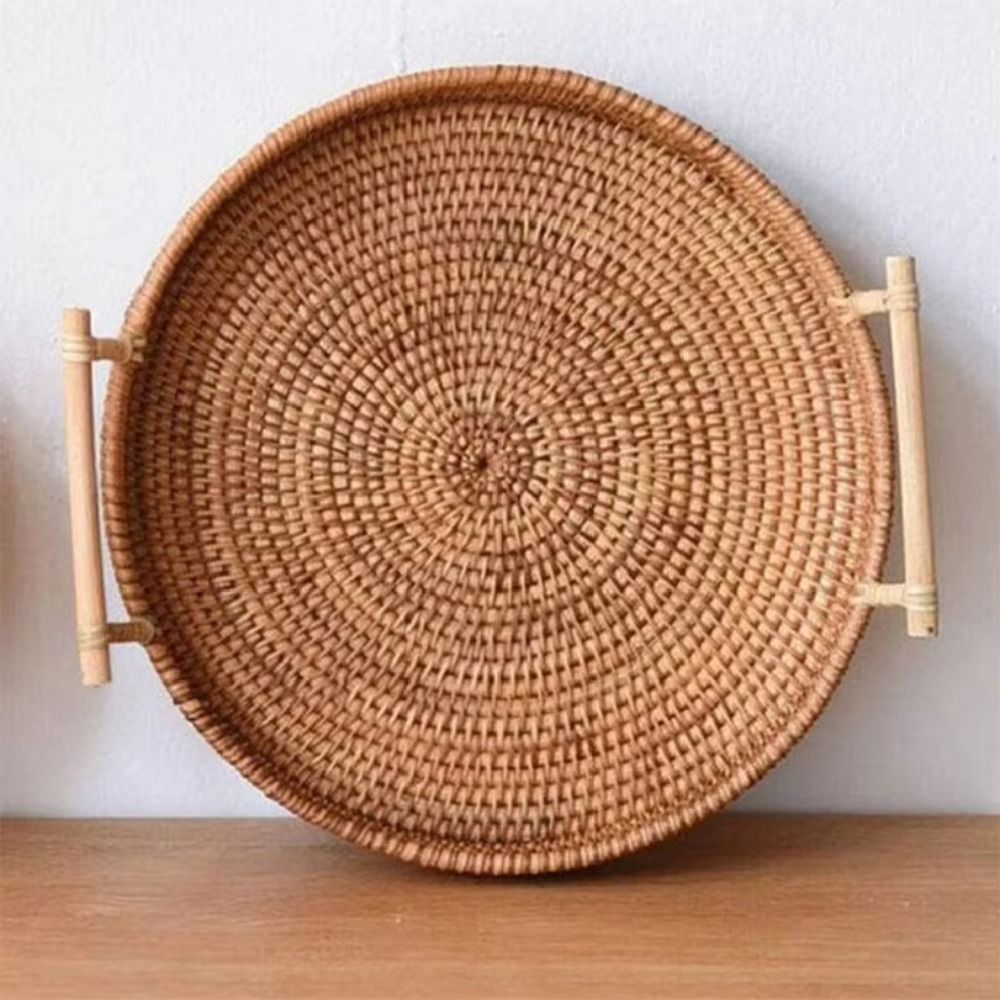 Handwoven Handmade Rattan Tray - Rattan Tray Handle review and price