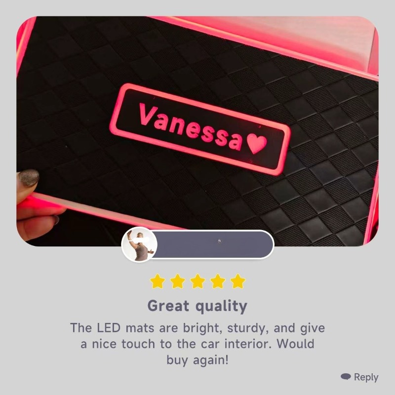 Universal Car LED Floor Mat Am - Interior Design Icon review and price